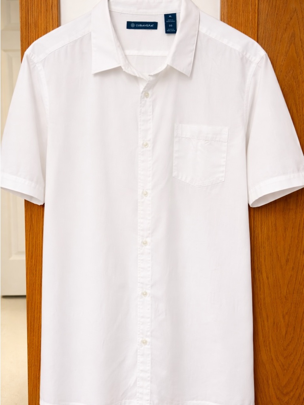 Cubavera Men’s Short-Sleeve Button-Down Shirt - White